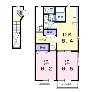 ペニーレインIII 201の間取り図