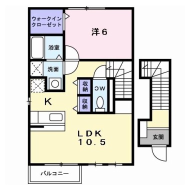 ネムス A 201の間取り図