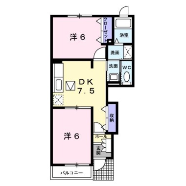 ヴィヴァーチェ 春日野 D 101の間取り図