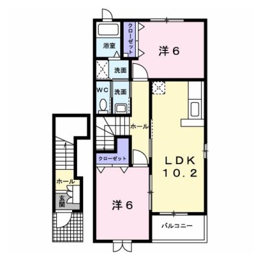 ヴィヴァーチェ 春日野 D 203の間取り図