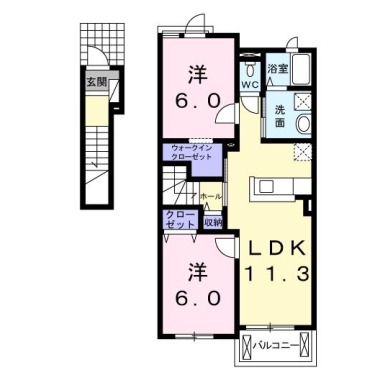 レディエンスB 202の間取り図