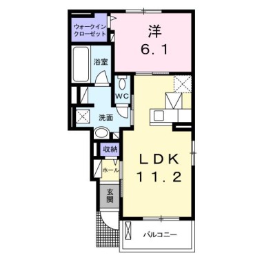 グレイスフル江川 C 105の間取り図