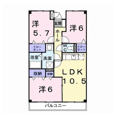 エポック鯛浜 303の間取り図