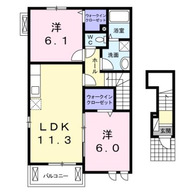 プロムナード 201の間取り図