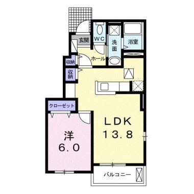 ルミエール住吉 101の間取り図