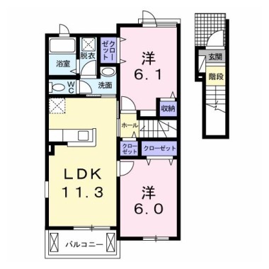 ルミエール住吉 203の間取り図