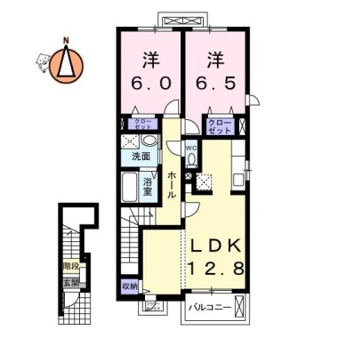 サンモリッツ B 203の間取り図