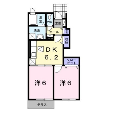 シェーン パラスト A 102の間取り図