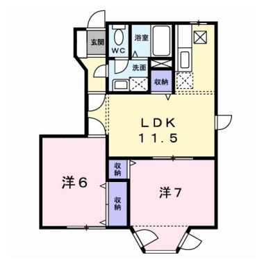 ニューシティー鳴門 2号館 101の間取り図