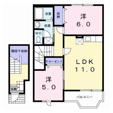 フォワージュI 203の間取り図