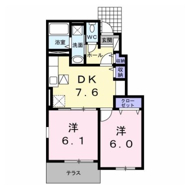 グレーシア B 103の間取り図