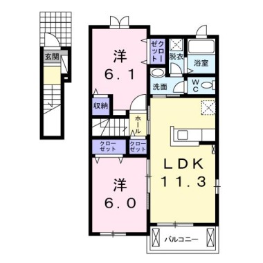 グレーシア B 201の間取り図