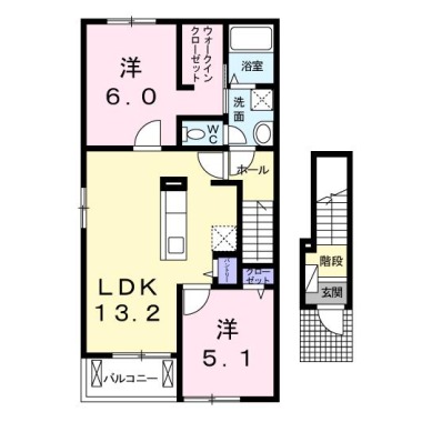 メゾン東洋 B 201の間取り図