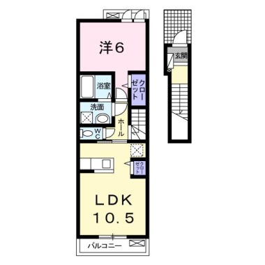 サニー フラット 203の間取り図