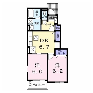 グランメール II 103の間取り図