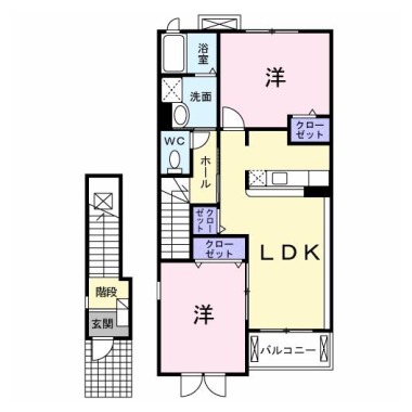 エスペランスA 201の間取り図