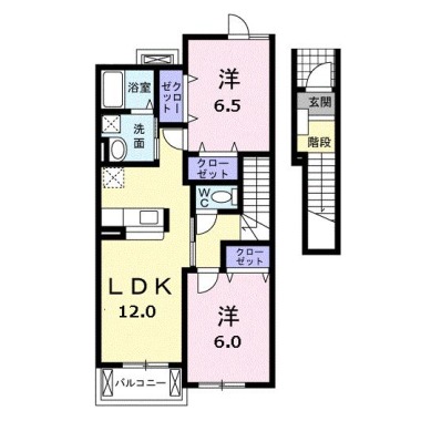 パークサイド前山 B 205の間取り図