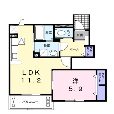 グランドゥール A 102の間取り図