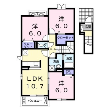 イリーデ 203の間取り図