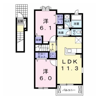 マーヴェラスA 201の間取り図