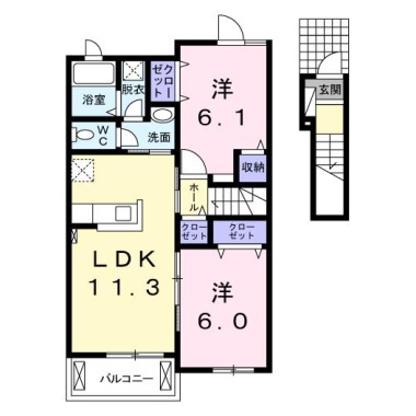 シェーン パラスト C 203の間取り図