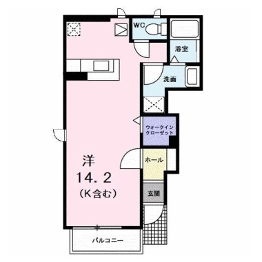 グラン ベルジュ B 101の間取り図