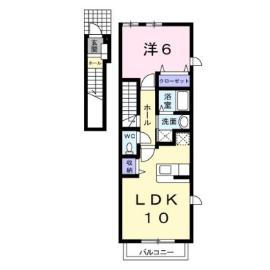 メイプレーヌ A 201の間取り図