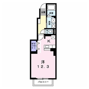 フラット古鷹 102の間取り図