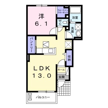 ザ ガーデンヴィラ 箸蔵 A 102の間取り図