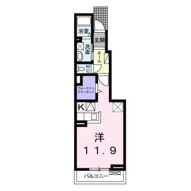 ミルト住吉I 104の間取り図