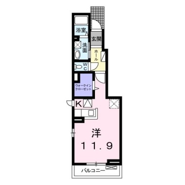 ミルト住吉I 105の間取り図