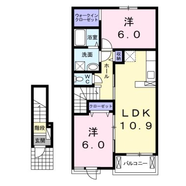 ミルト住吉III 203の間取り図