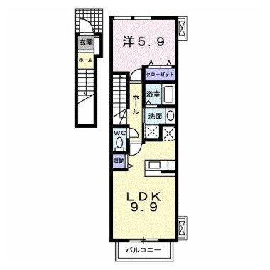 ブルートレイン篠原 C 201の間取り図