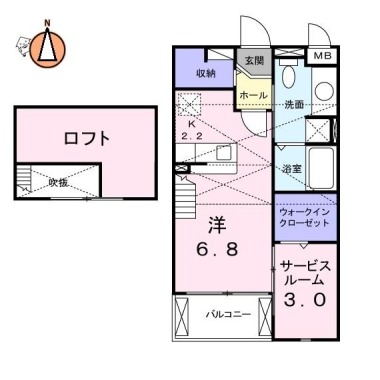 EKARINA助任 203の間取り図