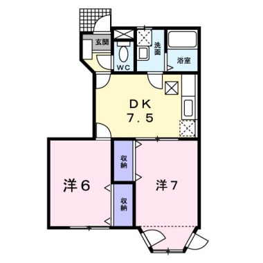 メゾン．ド ファミーユC 102の間取り図