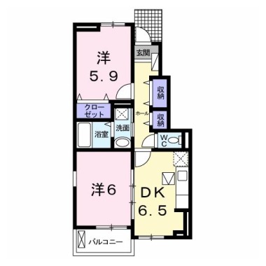 フレッシュハウス 幸 105の間取り図