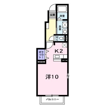 ベルメゾン サピーB 101の間取り図