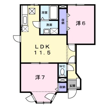 ビレッジあいD 101の間取り図