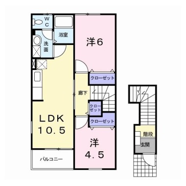 ドリーム夢 A 201の間取り図