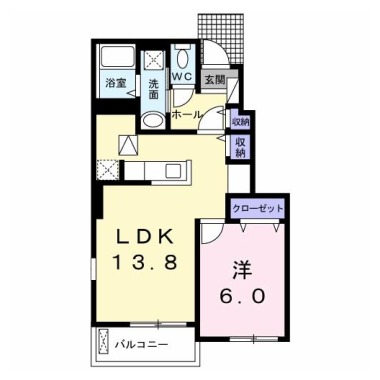 ボヌール旭野 102の間取り図