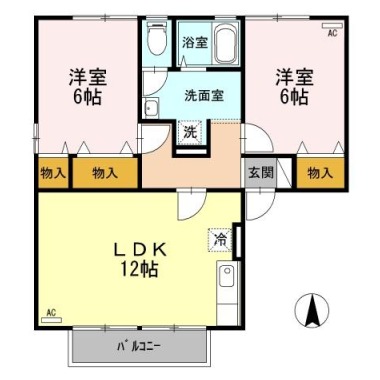 メゾネットクレール B101の間取り図