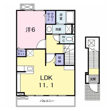 プレアヴェニューD 202の間取り図