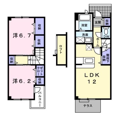 アルモニーB 102の間取り図