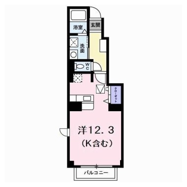 パトリB 102の間取り図