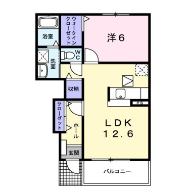 メゾンオーシャンA 103の間取り図