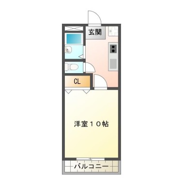 住吉 マンション 1K 202の間取り図