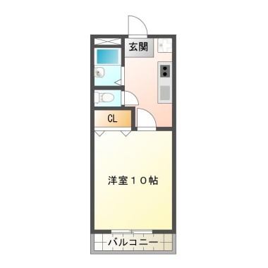 住吉 マンション 1K 402の間取り図