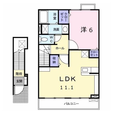 ティファニーハイツ II 203の間取り図