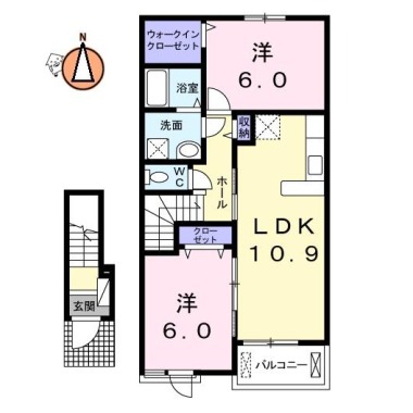 コッティ クワハラII 203の間取り図