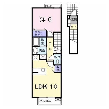 セレスタイト 202の間取り図